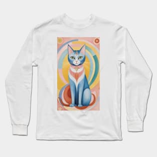 Hilma af Klint's Whimsical Cat Odyssey Long Sleeve T-Shirt